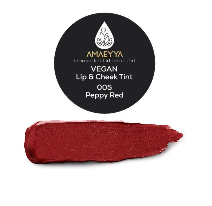 AMAEYYA Vegan LIP & CHEEK TINT 005 Peppy Red